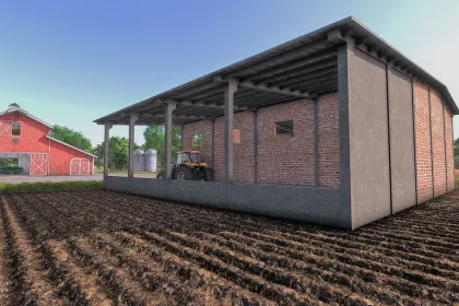 Міцний Склад Brick Shed для Техніки у Farming Simulator 25