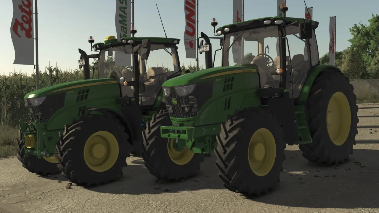 Powerful Tractor John Deere 6R Medium Frame 2015 (6135R–6155R) with GEN4 and Full Transmission Animation for FS25
