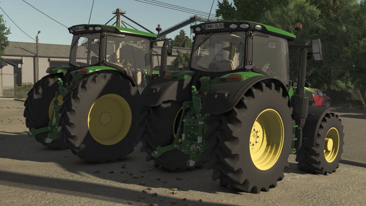Powerful Tractor John Deere 6R Medium Frame 2015 (6135R–6155R) with GEN4 and Full Transmission Animation for FS25