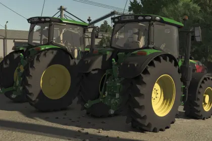 Powerful Tractor John Deere 6R Medium Frame 2015 (6135R–6155R) with GEN4 and Full Transmission Animation for FS25 — 2