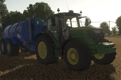 Powerful Tractor John Deere 6R Medium Frame 2015 (6135R–6155R) with GEN4 and Full Transmission Animation for FS25 — 3