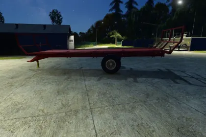 Effektiver Homemade Bale Trailer — Selbstgebauter Anhänger für Rundballen in Farming Simulator 25