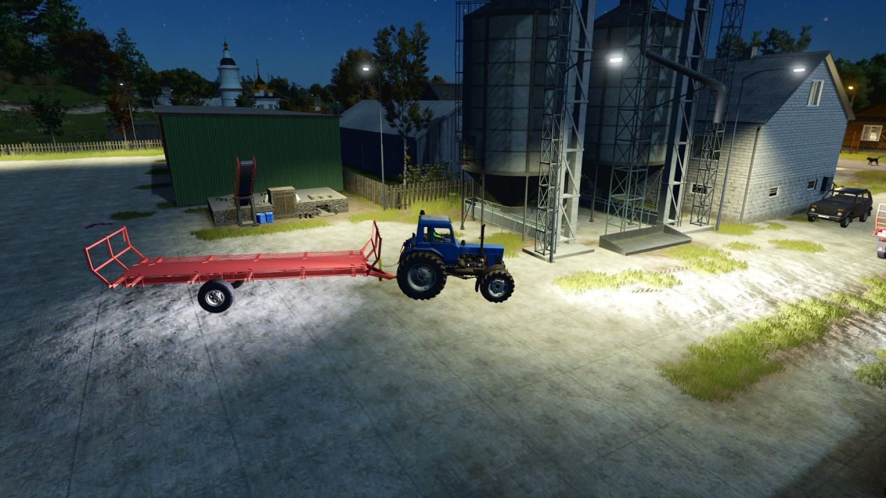 Effektiver Homemade Bale Trailer — Selbstgebauter Anhänger für Rundballen in Farming Simulator 25
