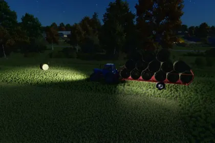 Effektiver Homemade Bale Trailer — Selbstgebauter Anhänger für Rundballen in Farming Simulator 25 — 3