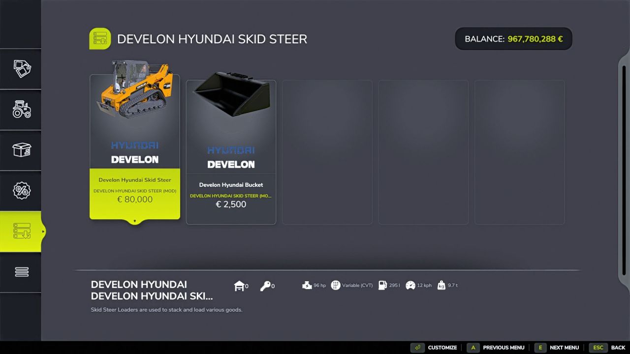 Kompaktlader Develon Hyundai DTL35 für Farming Simulator 25