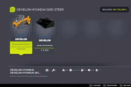 Kompaktlader Develon Hyundai DTL35 für Farming Simulator 25 — 2
