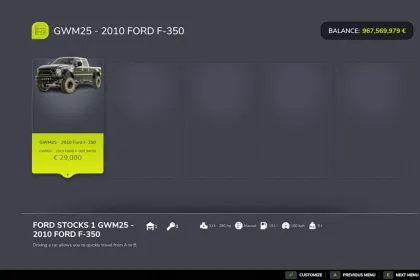 Samochód Ford F-350 2010 do Farming Simulator 25 — 3