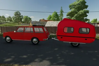 Автомобіль Wartburg Tourist з караваном для Farming Simulator 22