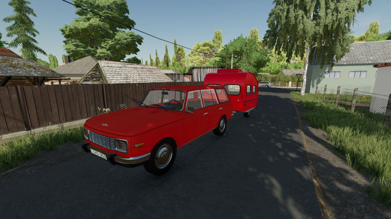Автомобіль Wartburg Tourist з караваном для Farming Simulator 22