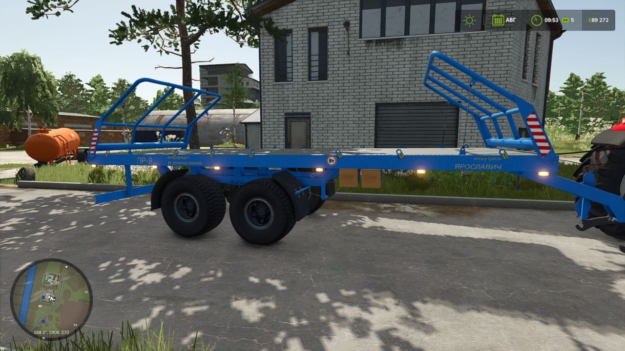 Ефективний Причіп PR-9 Yaroslavich для Перевезення Тюків і Піддонів у FS25 - Скріншоти
