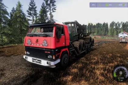 Traktor Sisu SM Forest Machine Transport do Farming Simulator 25