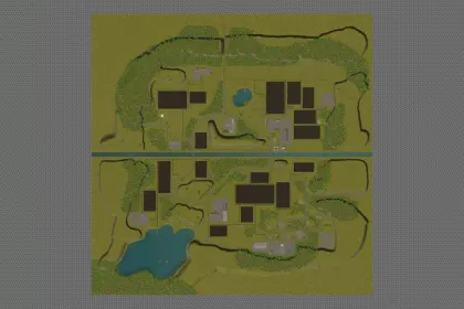 Atmosphärische Karte Old America für Farming Simulator 25 — 17 Felder, BGA und Produktionen — 2