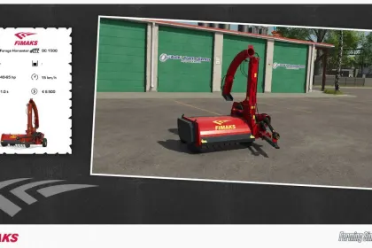 Efficient Silage Chopper Fimaks DC 1500 Double Chop for FS25 — 2