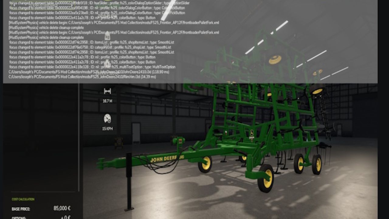 Pflug John Deere 2410 für Farming Simulator 25