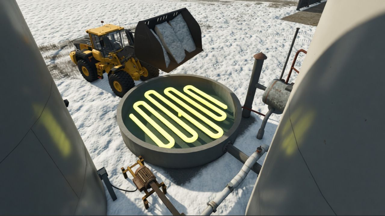 Effektiver Snow Melter — Schneeschmelzer in Wasser für Farming Simulator 25 - Screenshots