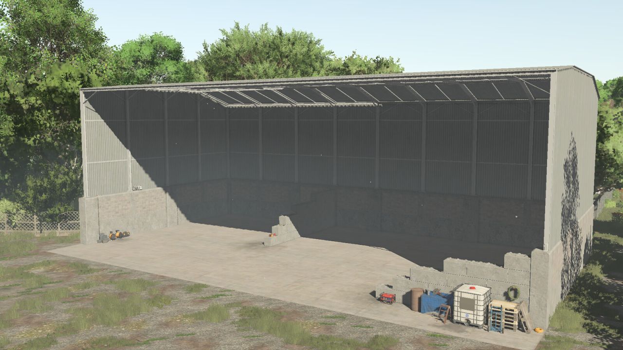 Efektywny Magazyn Medium Grain Hall dla Ziarna i Maszyn w Farming Simulator 25