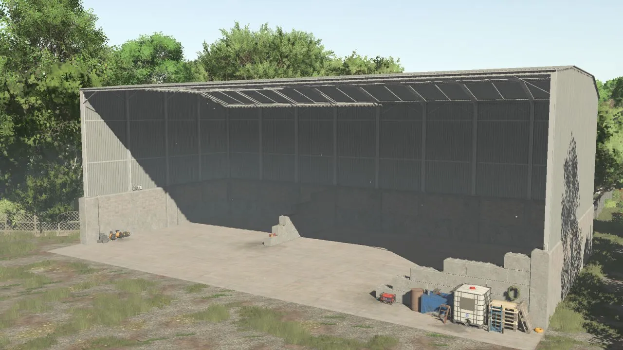 Efektywny Magazyn Medium Grain Hall dla Ziarna i Maszyn w Farming Simulator 25