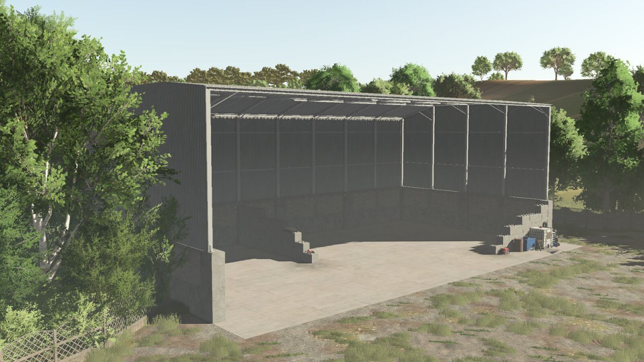 Efektywny Magazyn Medium Grain Hall dla Ziarna i Maszyn w Farming Simulator 25