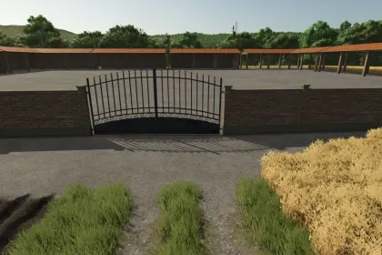 Effektives Paket Italian Shed Package für Farming Simulator 25 — Lagerung von Maschinen und Ballen