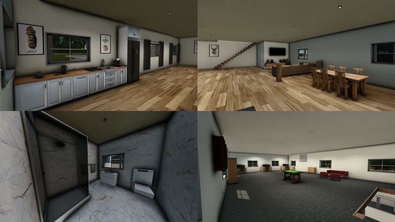 Modern Hangar American Midwest Shop With Office — Warehouse, Workshop and Office for FS25