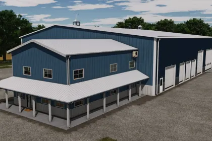 Modern Hangar American Midwest Shop With Office — Warehouse, Workshop and Office for FS25 — 4