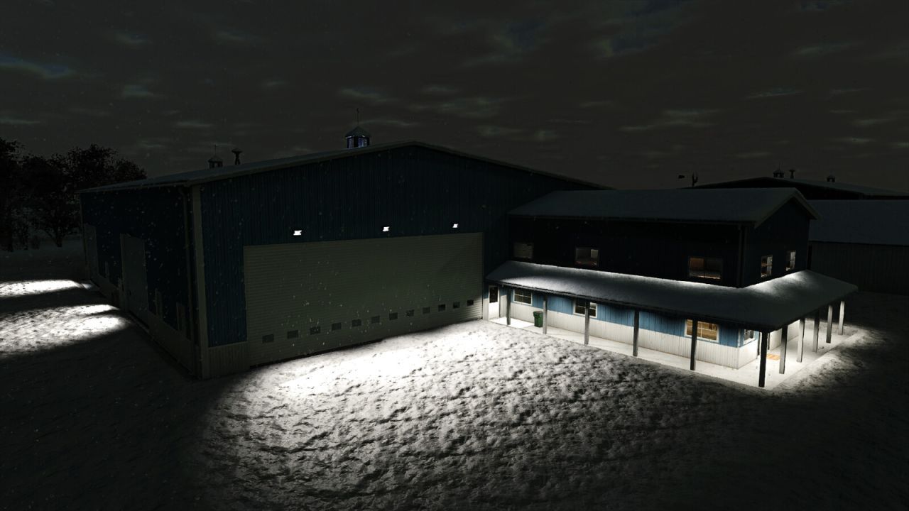 Modern Hangar American Midwest Shop With Office — Warehouse, Workshop and Office for FS25