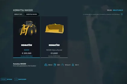 Ładowarka kołowa Komatsu WA500 do Farming Simulator 22 — 3