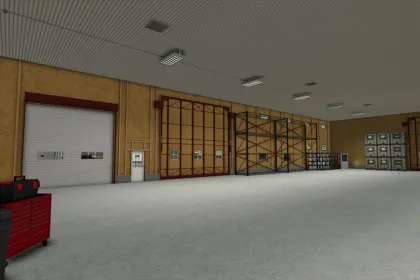 Ефективне Сховище American Herbicides And Seeds Storage з Майстернею та Мийкою для FS25 — 2