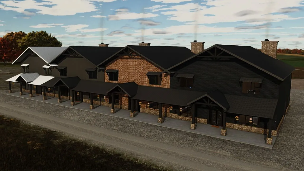 Stylowy Dom BarnDom Extension (Big Barndominium) do Farming Simulator 25