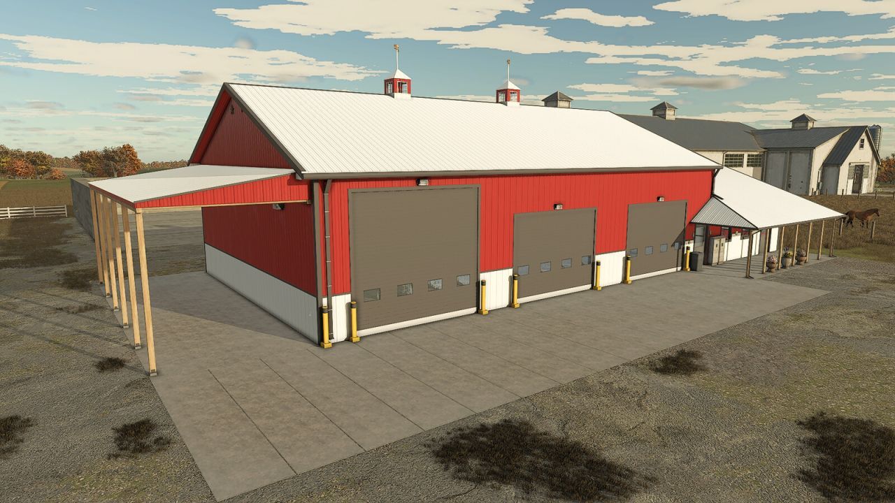 Nowoczesny Garaż 3 Stars Garage z Warsztatem i Magazynem dla Farming Simulator 25