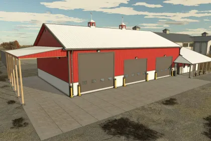 Сучасний Гараж 3 Stars Garage з Майстернею та Складом для Farming Simulator 25 — 1