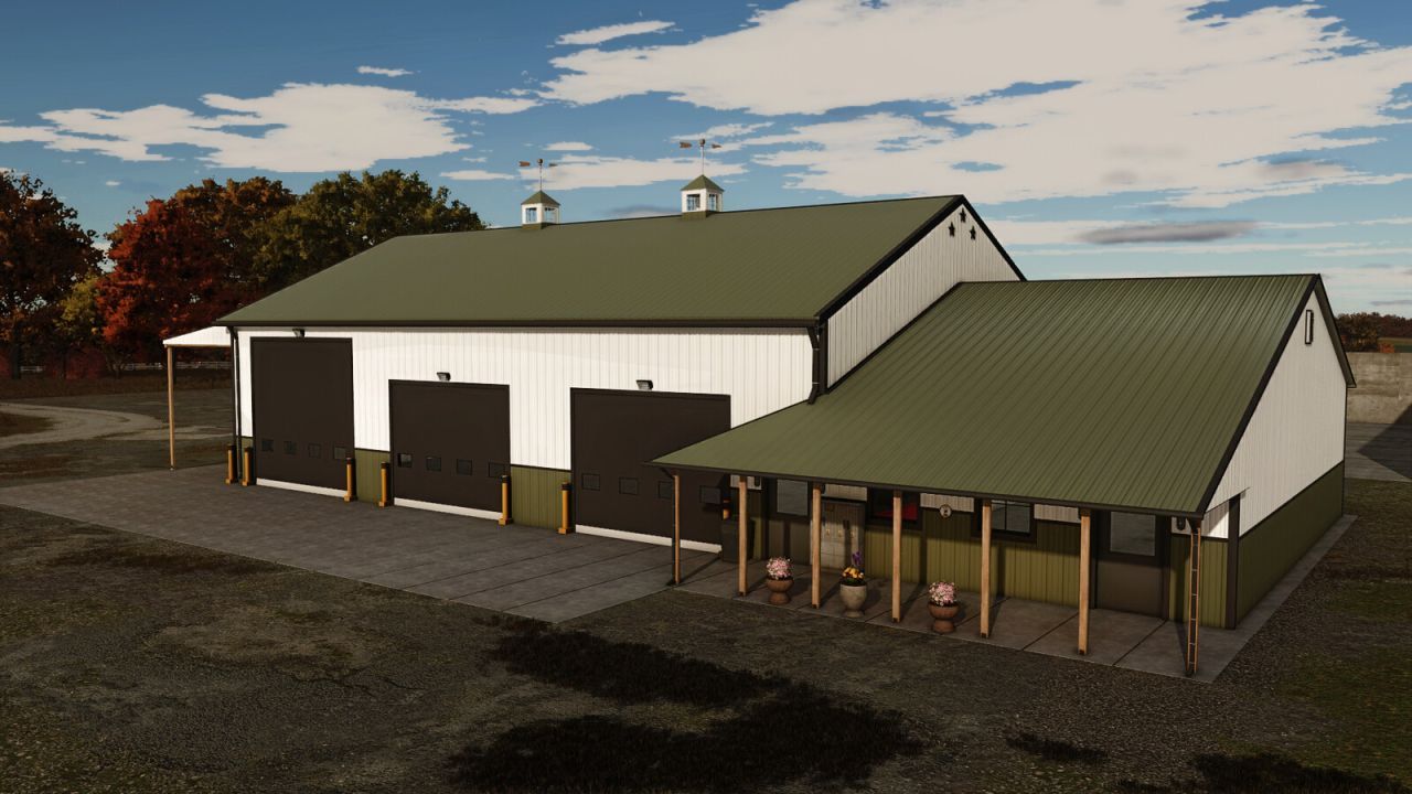 Сучасний Гараж 3 Stars Garage з Майстернею та Складом для Farming Simulator 25