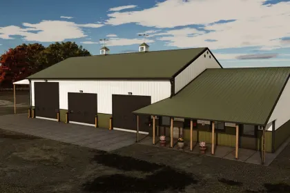 Сучасний Гараж 3 Stars Garage з Майстернею та Складом для Farming Simulator 25 — 2