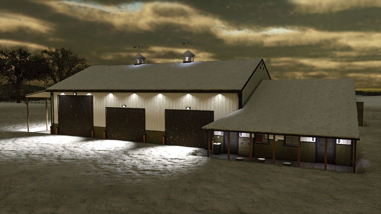 Сучасний Гараж 3 Stars Garage з Майстернею та Складом для Farming Simulator 25