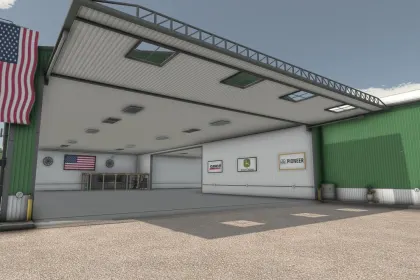 Сучасна Майстерня 3 Stars Workshop для FS25 — Гараж, Склад і Сервіс в Одній Будівлі — 3