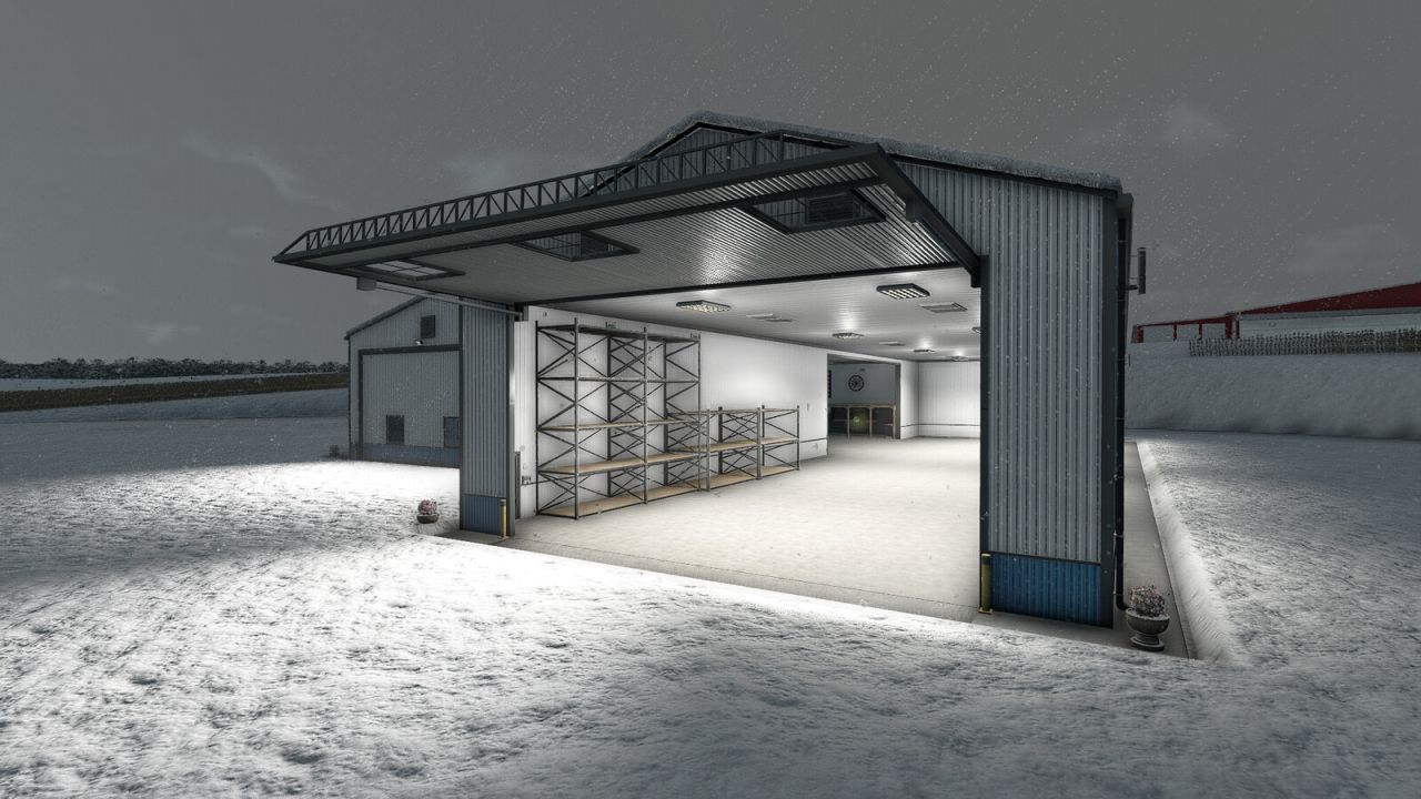 Сучасна Майстерня 3 Stars Workshop для FS25 — Гараж, Склад і Сервіс в Одній Будівлі