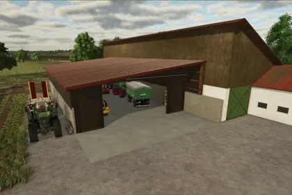 Ефективний Hall With Cooling Chamber — Зерновий Ангар із Холодильною Камерою для Farming Simulator 25