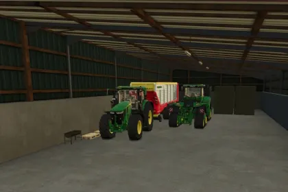Ефективний Hall With Cooling Chamber — Зерновий Ангар із Холодильною Камерою для Farming Simulator 25