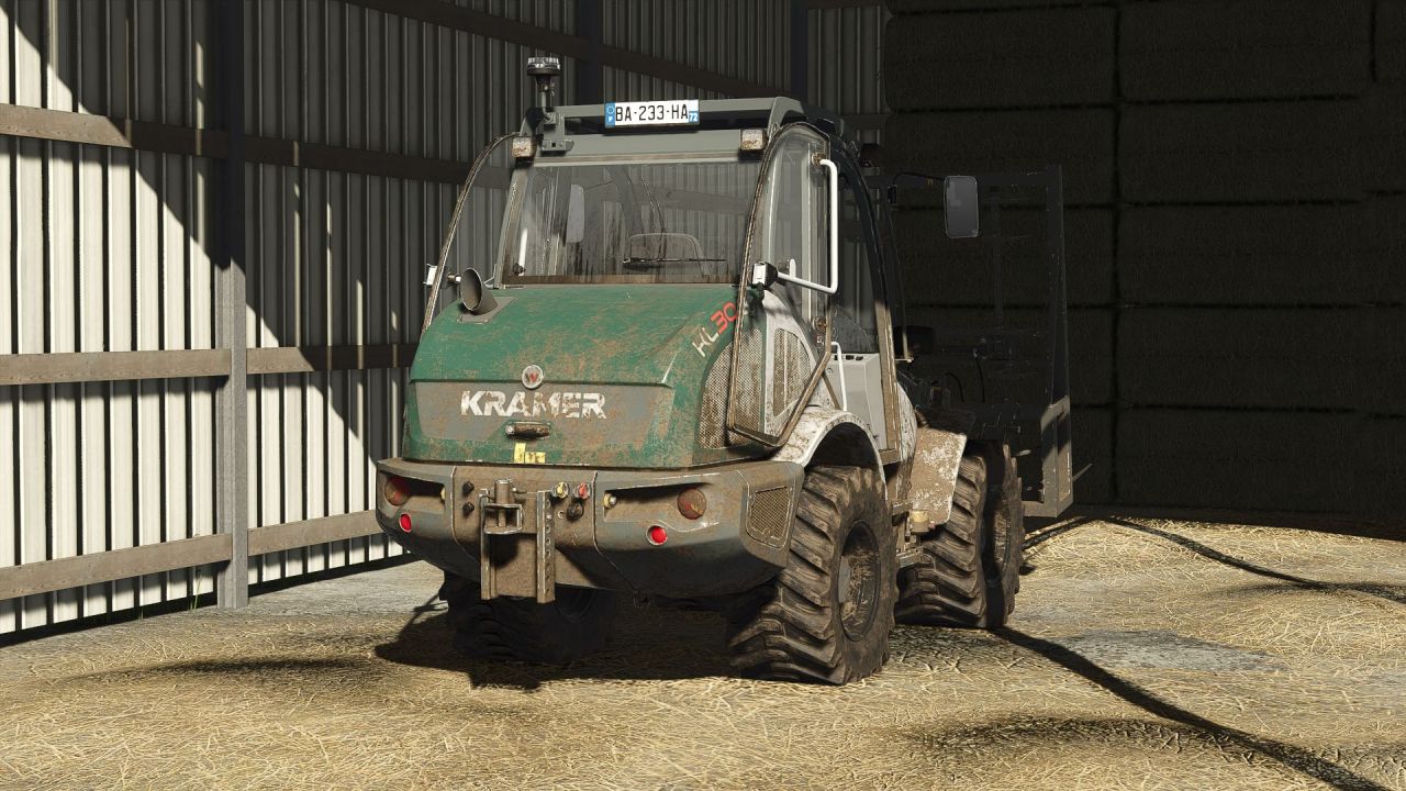 Effizienter Frontlader Kramer KL308T für Ballen und Anhänger in FS25