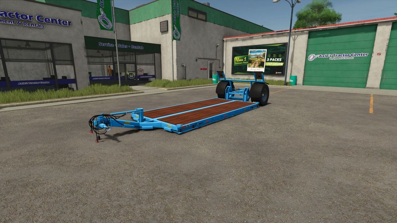 Efektywny Niskopodłogowy Przyczep Bremer Transport Trailer do Transportu Sprzętu w FS25