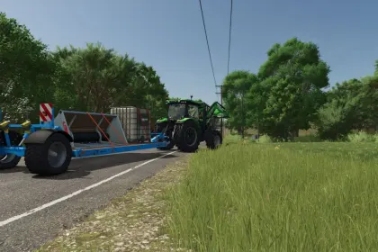 Effizienter Tieflader Bremer Transport Trailer für den Transport von Technik in FS25 — 3