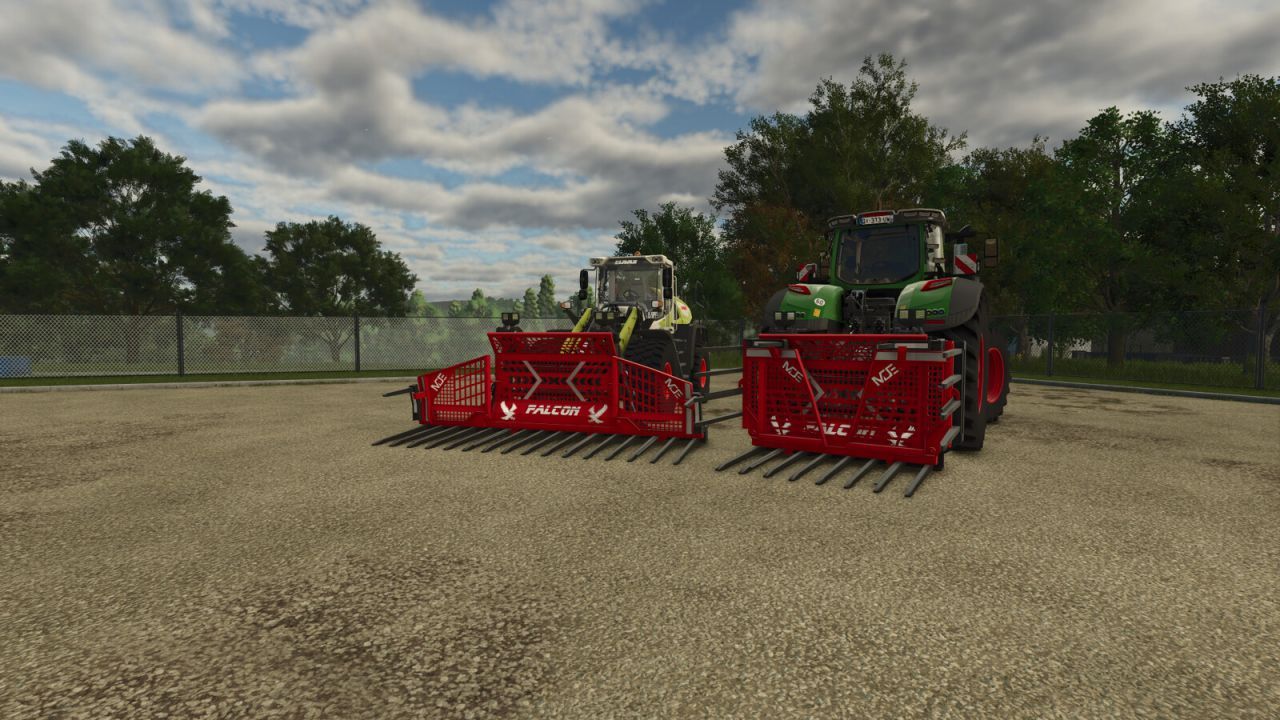 Efektywne widły do siana MDE Falcon FT16 — składane narzędzie do ładowarek w FS25