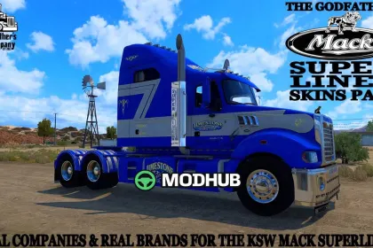 Pakiet skinów Mack Superliner od Godfather do ATS