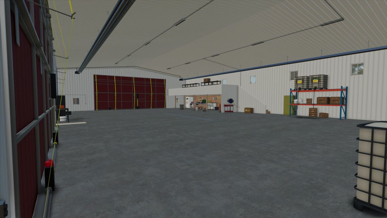 Nowy 72x112 Morton Shop — Przestronny Garaż-Hangar z Biurem dla Maszyn w FS25