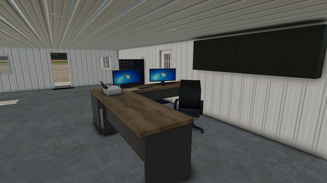 Nowy 72x112 Morton Shop — Przestronny Garaż-Hangar z Biurem dla Maszyn w FS25