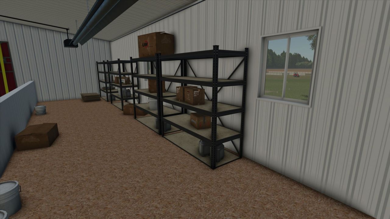 Nowy 72x112 Morton Shop — Przestronny Garaż-Hangar z Biurem dla Maszyn w FS25