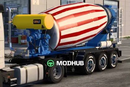 Animierter Zementmischer-Anhänger v1.60 für ETS2 — 2