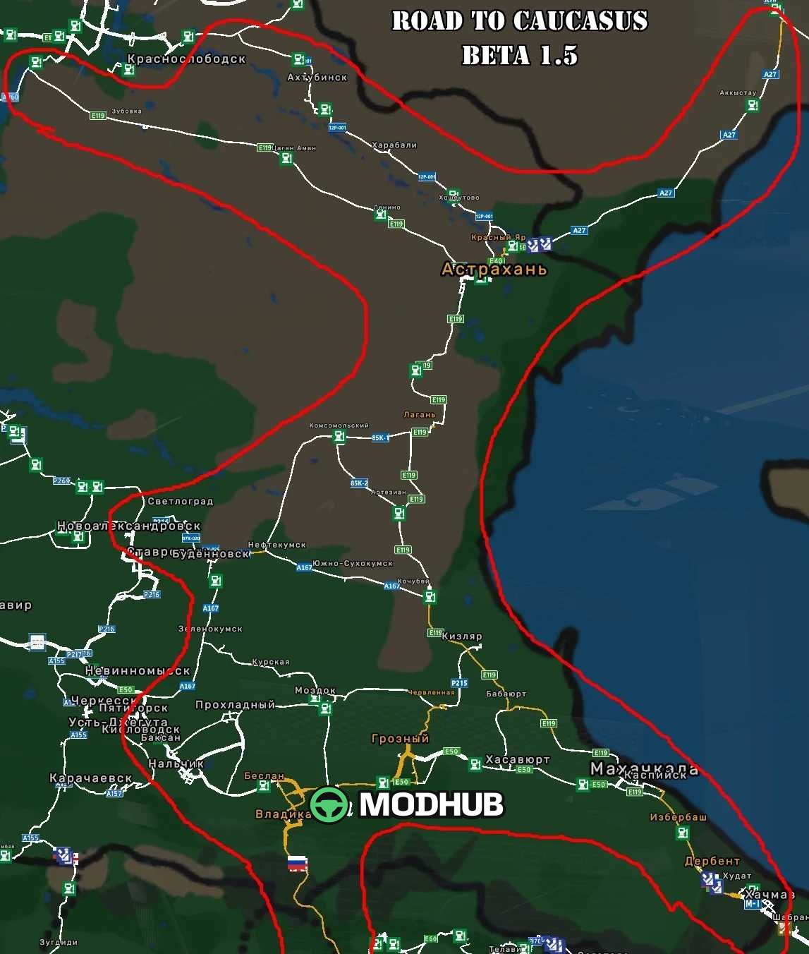 Karte Road to Caucasus v2.9 für ETS2