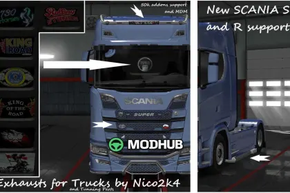 Вантажівка Exhaust & Tuning Parts для ETS2