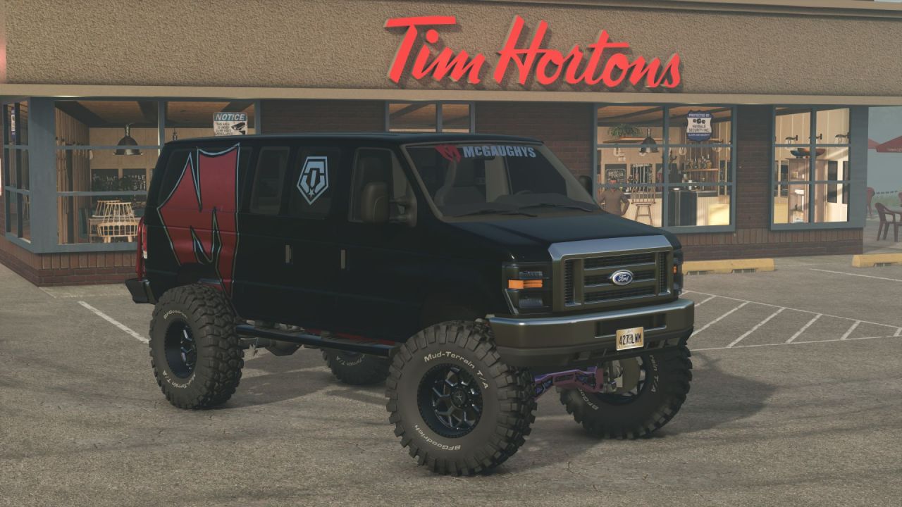 Mocny Furgon 2016 Ford E350 do Farming Simulator 25 z Tuningiem i 510 KM